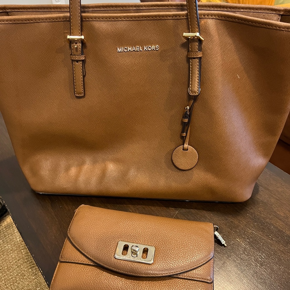 Michael Kors Tan Tote Bag and Crossbody
